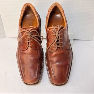 Ecco Men's Brown Leather Lace Up Oxford Shoes Size 43 US 9/9.5 Arch Support Work